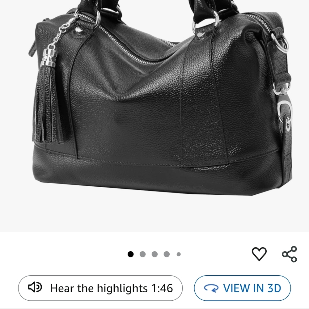 Elegant Black Leather Handbag